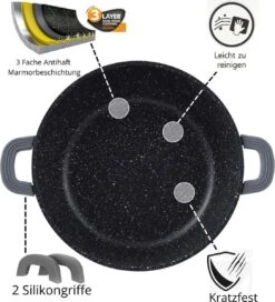 Cheffinger 28cm Kookpot / Braadpan - CF-DC28 -Keuken Pot Winkel 1089x1200