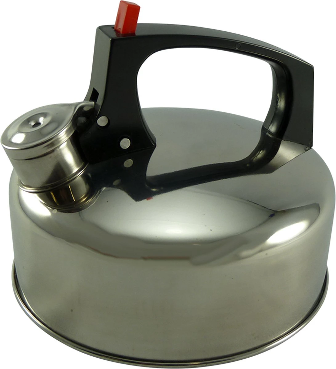 Fluitketel RVS 2 Ltr Met Rode Knop. Alle Warmte Bronnen. 1 Fluitketel RVS 2 Ltr Met Rode Knop. Alle Warmte Bronnen.