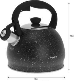 Fluitketel Inductie Gas Waterkoker 2.0 L ‘’Cosenza’’ Mat Zwart RVS -Keuken Pot Winkel 1108x1200 15