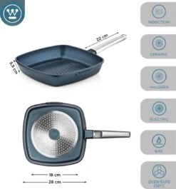 Westinghouse Performance Series - Grillpan Inductie 28cm - Luxe Grillpan - Blauw - Steakpan - Geschikt Voor Alle Warmtebronnen Inclusief Inductie En Ovenbestendig 12 Westinghouse Performance Series - Grillpan Inductie 28cm - Luxe Grillpan - Blauw - Steakpan - Geschikt Voor Alle Warmtebronnen Inclusief Inductie En Ovenbestendig -Keuken Pot Winkel 1120x1200 13