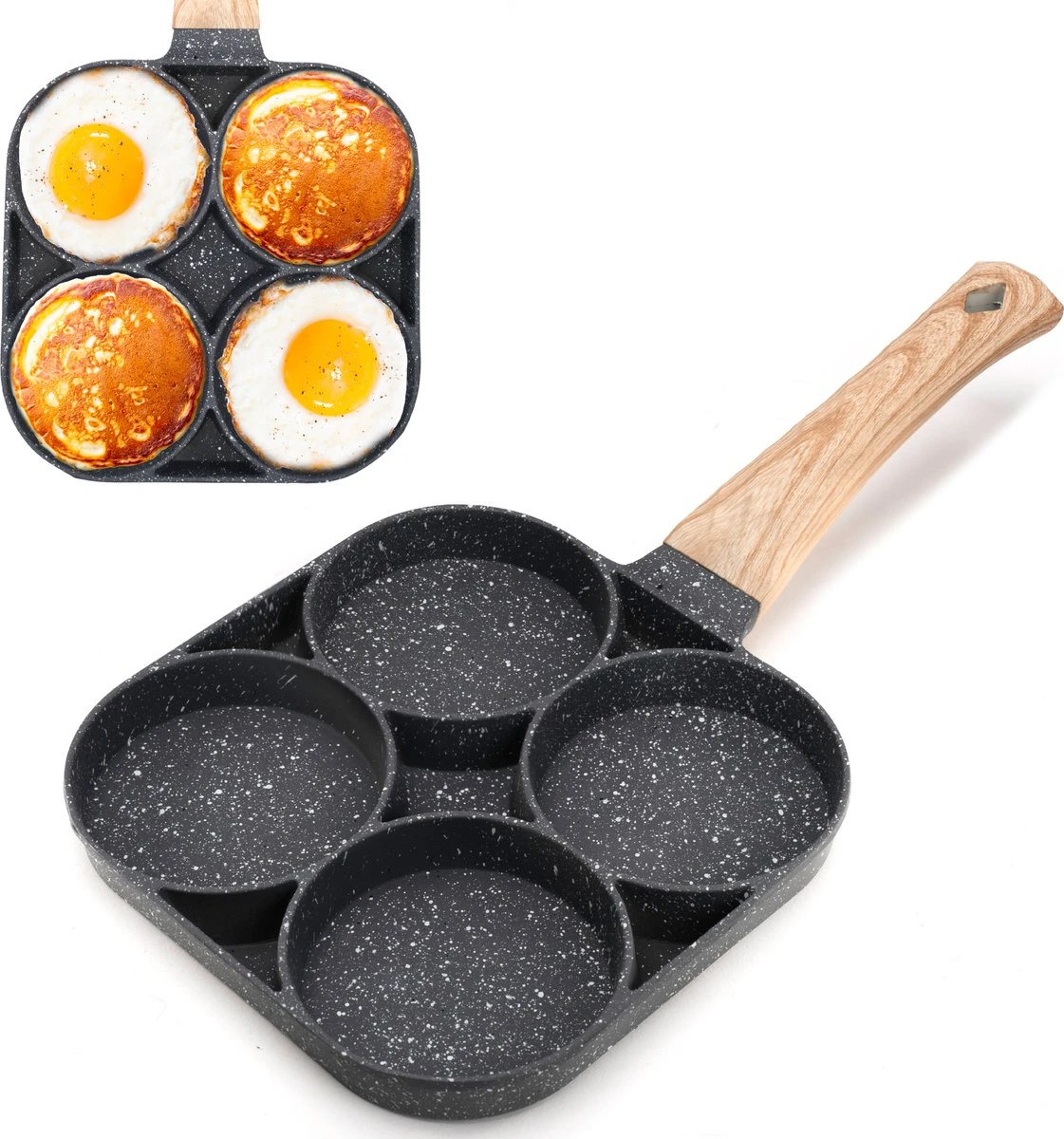 Merkloos Pancake Pan - Omeletpan - Eierpan - Anti Aanbaklaag - PFAS Vrij - Pancake Maker - Geschikt Voor Alle Warmtebronnen - Inductie Pannen 1 Merkloos Pancake Pan - Omeletpan - Eierpan - Anti Aanbaklaag - PFAS Vrij - Pancake Maker - Geschikt Voor Alle Warmtebronnen - Inductie Pannen