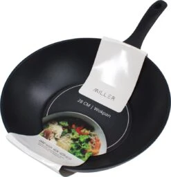 Miller Keramische Wokpan Inductie Ø 28 Cm - Alle Warmtebronnen - Anti Aanbaklaag -Keuken Pot Winkel 1157x1200