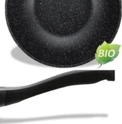 Luxe Swiss Wokpan - Ø 28 Cm - Marmeren Coating - Inductie - Met Glazen Deksel - Zwart 5 Luxe Swiss Wokpan - Ø 28 Cm - Marmeren Coating - Inductie - Met Glazen Deksel - Zwart -Keuken Pot Winkel 1180x1200