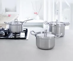 BK Q-linair Master RVS Pannenset - 5-delig - Veilig Afgietsysteem -Keuken Pot Winkel 1200x1008