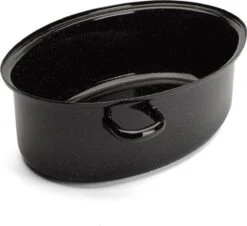 Emalia Geëmailleerde Braadpan Met Deksel 7L - Braadslede - Bakpan - Grillpan - Emaille - Zwart -Keuken Pot Winkel 1200x1099 2