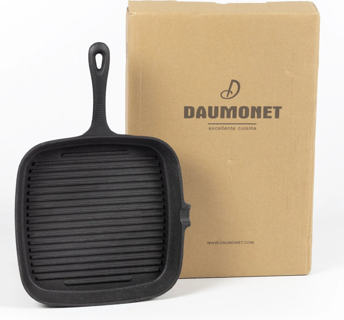 Daumonet Auguste Noir Gietijzeren Grillpan - Steakpan Zwart - PFAS & PFOA Vrij - Vierkant Met Schenktuit - 23,5 Cm - 2 Liter - Emaille - Alle Warmtebronnen - Elektrisch - Gas - Halogeen - Inductie - Keramisch 2 Daumonet Auguste Noir Gietijzeren Grillpan - Steakpan Zwart - PFAS & PFOA Vrij - Vierkant Met Schenktuit - 23,5 Cm - 2 Liter - Emaille - Alle Warmtebronnen - Elektrisch - Gas - Halogeen - Inductie - Keramisch - Afbeelding 2