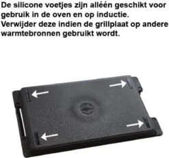 Eurolux Grillplaat Met Grepen - 41 X 24 X 2.5 Cm - Zwart - Aluminium - Geschikt Voor Alle Warmtebronnen -Keuken Pot Winkel 1200x1119 3