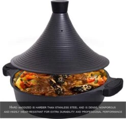 Aluminium Tajine Agadir- Matt Black Geschikt Ook Voor Inductie -Keuken Pot Winkel 1200x1131 4