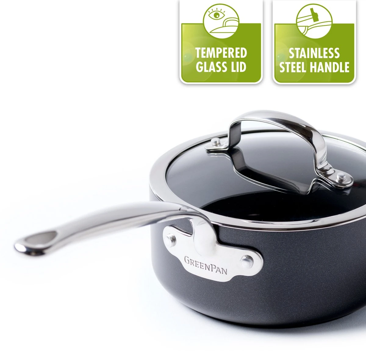 GreenPan Barcelona Infinity Pro Hapjespan Met Deksel 30cm - Zwart - Inductie - PFAS-vrij 14 GreenPan Barcelona Infinity Pro Hapjespan Met Deksel 30cm - Zwart - Inductie - PFAS-vrij - Afbeelding 14