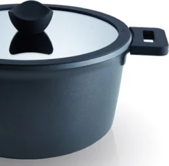 The White Series - Keramische Pannenset Met Glazen Deksels - Inclusief Set Vershoudbakjes - Zwart -Keuken Pot Winkel 1200x1178 1