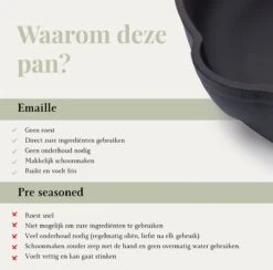 Belluci - Ø26cm - Koekenpan - Skillet + Deksel Geëmailleerde Gietijzeren Pan Voor BBQ En Inductie Incl. Accessoires - Hapjespan - Braadpan -Keuken Pot Winkel 1200x1187 3