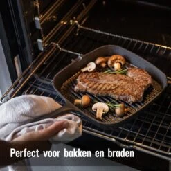 Daumonet Auguste Noir Gietijzeren Grillpan - Steakpan Zwart - PFAS & PFOA Vrij - Vierkant Met Schenktuit - 23,5 Cm - 2 Liter - Emaille - Alle Warmtebronnen - Elektrisch - Gas - Halogeen - Inductie - Keramisch 13 Daumonet Auguste Noir Gietijzeren Grillpan - Steakpan Zwart - PFAS & PFOA Vrij - Vierkant Met Schenktuit - 23,5 Cm - 2 Liter - Emaille - Alle Warmtebronnen - Elektrisch - Gas - Halogeen - Inductie - Keramisch -Keuken Pot Winkel 1200x1200 1092