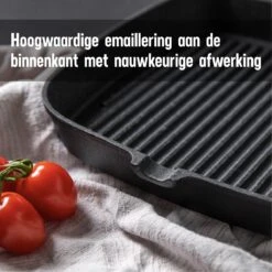 Daumonet Auguste Noir Gietijzeren Grillpan - Steakpan Zwart - PFAS & PFOA Vrij - Vierkant Met Schenktuit - 23,5 Cm - 2 Liter - Emaille - Alle Warmtebronnen - Elektrisch - Gas - Halogeen - Inductie - Keramisch 15 Daumonet Auguste Noir Gietijzeren Grillpan - Steakpan Zwart - PFAS & PFOA Vrij - Vierkant Met Schenktuit - 23,5 Cm - 2 Liter - Emaille - Alle Warmtebronnen - Elektrisch - Gas - Halogeen - Inductie - Keramisch -Keuken Pot Winkel 1200x1200 1094