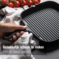 Daumonet Auguste Noir Gietijzeren Grillpan - Steakpan Zwart - PFAS & PFOA Vrij - Vierkant Met Schenktuit - 23,5 Cm - 2 Liter - Emaille - Alle Warmtebronnen - Elektrisch - Gas - Halogeen - Inductie - Keramisch 16 Daumonet Auguste Noir Gietijzeren Grillpan - Steakpan Zwart - PFAS & PFOA Vrij - Vierkant Met Schenktuit - 23,5 Cm - 2 Liter - Emaille - Alle Warmtebronnen - Elektrisch - Gas - Halogeen - Inductie - Keramisch -Keuken Pot Winkel 1200x1200 1095