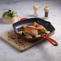Cdealsz® Grillpan Gietijzer - Inductie - Rood - 28 Cm -Keuken Pot Winkel 1200x1200 1139