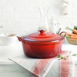 Le Creuset Braadpan Faitout Tradition Kersenrood - ø 24 Cm / 3 Liter -Keuken Pot Winkel 1200x1200 1150