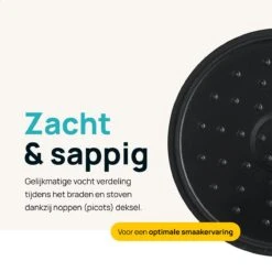 MOA Gietijzeren Braadpan - Inhoud 4,75 Liter - 26CM - Rond - Alle Warmtebronnen - Ook Voor Inductie - Gewicht 5,8 Kg - Bordeaux Rood - MC26BR -Keuken Pot Winkel 1200x1200 1166