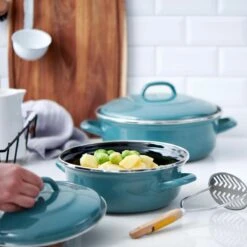 BK Fortalit Braadpan Ø 24 Cm - Blauw - Emaille - Inductie -Keuken Pot Winkel 1200x1200 1201