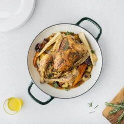 Navaris Gietijzeren Stoofpan Met Deksel- 3,5 Liter Gietijzeren Ovenschaal Van Email - Geschikt Voor Alle Warmtebronnen - Groen -Keuken Pot Winkel 1200x1200 1204