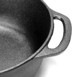 Gietijzeren Braadpan - 28 Cm - Pure Gietijzer - Niet Geëmailleerd - Geschikt Voor Inductie - Stoofpan Met Deksel - Sudderpan - Zwart -Keuken Pot Winkel 1200x1200 1255