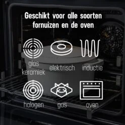 Daumonet Carême Blanc Gietijzeren Braadpan - Sudderpan Wit - Rond - Ø 26 Cm - 4,4 Liter - 100% PFAS & PFOA Vrij - Emaille - Geschikt Voor Alle Warmtebronnen - Elektrisch - Gas - Halogeen - Inductie - Keramisch - Vaatwasserbestendig -Keuken Pot Winkel 1200x1200 1280