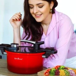 Rosmarino - Snelkookpan Met Glazen Deksel - Zwart - Ø24cm - 5 Liter - 100% PFAS & PFOA Vrij - Aluminium - Pressure Cooker - Non-stick Minerale Coating - Ergonomische Handgrepen - Geschikt Voor Alle Warmtebronnen -Keuken Pot Winkel 1200x1200 1330