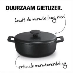 Brabantia The Dutch Braadpan - Matt Black - 28 Cm - Gietijzer -Keuken Pot Winkel 1200x1200 140