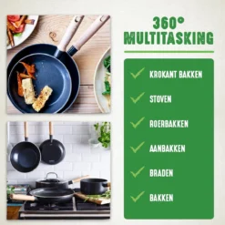 GreenChef Vintage Wokpan 28cm/3.7L - Zwart - Inductie - PFAS-vrij -Keuken Pot Winkel 1200x1200 188