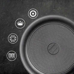 Rosmarino Black Line - Wokpan - Ø30cm - 100% PFAS & PFOA Vrij - Gegoten Aluminium - Non-stick Minerale Coating - Ergonomische Handgreep - Geschikt Voor Alle Warmtebronnen & Vaatwasser -Keuken Pot Winkel 1200x1200 302