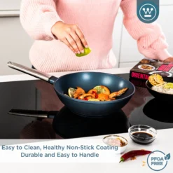 Westinghouse Performance Series - Wokpan Inductie - 28cm Luxe Wok Met Deksel - Blauw - Geschikt Voor Alle Warmtebronnen -Keuken Pot Winkel 1200x1200 319