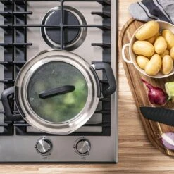 BK Flow Cool Black Glas Kookpannenset - 4-delig - Zwart - Glazen Deksel - Veilig Afgietsysteem - Inductie -Keuken Pot Winkel 1200x1200 32