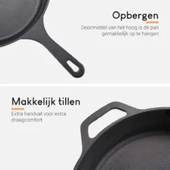 Ocina Gietijzeren Pan – ø30,5cm - Skillet - Koekenpan – Hapjespan – Koekenpan Inductie – Koekenpannenset - Gietijzeren Pan Bbq - Gietijzer -Keuken Pot Winkel 1200x1200 336