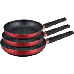 Royal Swiss Koekenpannenset 3-delig (rood) Marmeren Coating -Keuken Pot Winkel 1200x1200 540