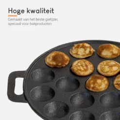 Ocina Poffertjespan– 19 Poffertjes – Poffertjesmaker – Poffertjespan Inductie – Poffertjespan Electrisch – Gietijzeren Pan – Inclusief Warmtebestendige Handvaten– Gratis Receptenboek -Keuken Pot Winkel 1200x1200 678