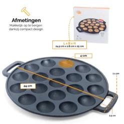 CuisiNoon® Poffertjespan Premium - Complete Poffertjesmaker Set - Inclusief Bakboek 15 CuisiNoon® Poffertjespan Premium - Complete Poffertjesmaker Set - Inclusief Bakboek -Keuken Pot Winkel 1200x1200 691