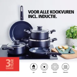 Brabantia Cooking Pleasure Set - 5 Delig - Inductie - Keramische Anti Aanbaklaag - Pfas Vrij -Keuken Pot Winkel 1200x1200 749