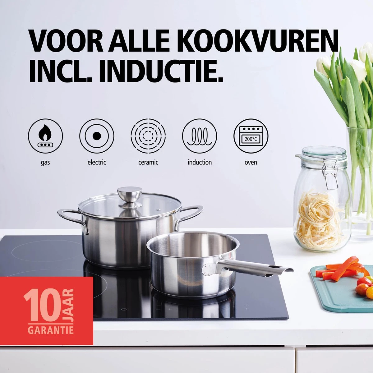 Brabantia Futura Kookpannenset - 4 Delig - RVS 2 Brabantia Futura Kookpannenset - 4 Delig - RVS - Afbeelding 2