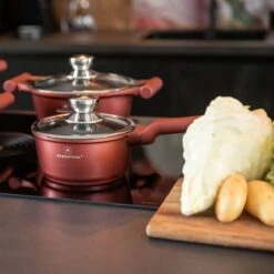 Herenthal Pannenset Inductie - Luxe 10-delige Koekenpan Inductie - Voor Alle Warmtebronnen - Pannen Met Glazen Deksels En Koudgrepen - Burgundy 14 Herenthal Pannenset Inductie - Luxe 10-delige Koekenpan Inductie - Voor Alle Warmtebronnen - Pannen Met Glazen Deksels En Koudgrepen - Burgundy -Keuken Pot Winkel 1200x1200 82