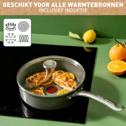 Tefal Renew+ Keramische Hapjespan - Ø 24 Cm - Met Deksel -Keuken Pot Winkel 1200x1200 889
