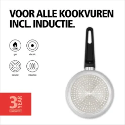 BRABANTIA INDU+ Steelpan Met Deksel - Keramische Antiaanbaklaag - Ø 16 Cm - Inductie - Pfas Vrij -Keuken Pot Winkel 1200x1200 951