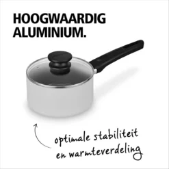 BRABANTIA INDU+ Steelpan Met Deksel - Keramische Antiaanbaklaag - Ø 16 Cm - Inductie - Pfas Vrij -Keuken Pot Winkel 1200x1200 952