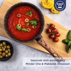 Westinghouse Steelpan Inductie - Ø 20 Cm - Zwart Marmer - Speciale Editie -Keuken Pot Winkel 1200x1200 963