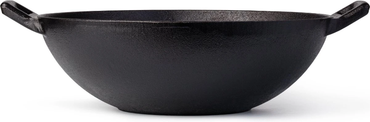 Orange85 Gietijzeren Wokpan - Alle Warmtebronnen - Inductie - Wok - Zwart - 31cm - Gietijzer - Wokpannen 2 Orange85 Gietijzeren Wokpan - Alle Warmtebronnen - Inductie - Wok - Zwart - 31cm - Gietijzer - Wokpannen - Afbeelding 2