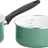 Lite-Body Magnus 2-delige Steelpannenset - Ø16 CM En Ø18 CM- Emaille - Olijf Groen - Inductie