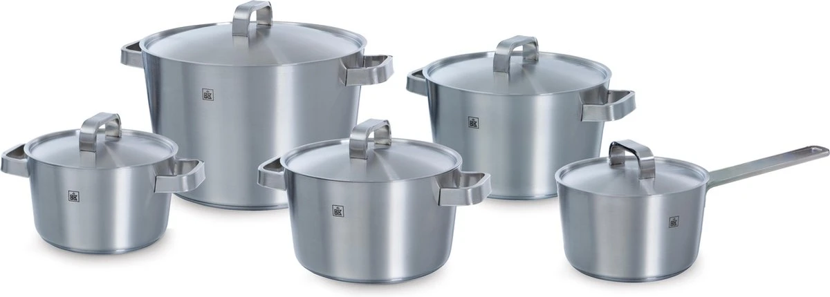 BK Conical+ Kookpannenset - 5-delig - RVS - Inductie 1 BK Conical+ Kookpannenset - 5-delig - RVS - Inductie