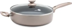 GreenPan Cambridge Hapjespan Met Deksel 28cm - Brons - Inductie - PFAS-vrij -Keuken Pot Winkel 1200x475