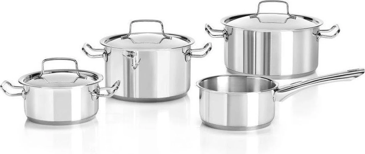Voccelli Pannenset 4-delig COMO RVS 14-16-18 Cm 1 Voccelli Pannenset 4-delig COMO RVS 14-16-18 Cm