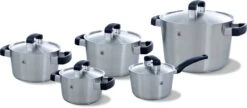 BK Conical Cool Pannenset - 5-delig - RVS - Geschikt Voor Alle Warmtebronnen 39 BK Conical Cool Pannenset - 5-delig - RVS - Geschikt Voor Alle Warmtebronnen -Keuken Pot Winkel 1200x525
