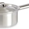 Steelpan/sauspan/juspan Zilverkleurig 26 X 14 X 8 Cm Van 0.6 Liter Aluminium - Met Handige Deksel - Kookpannen