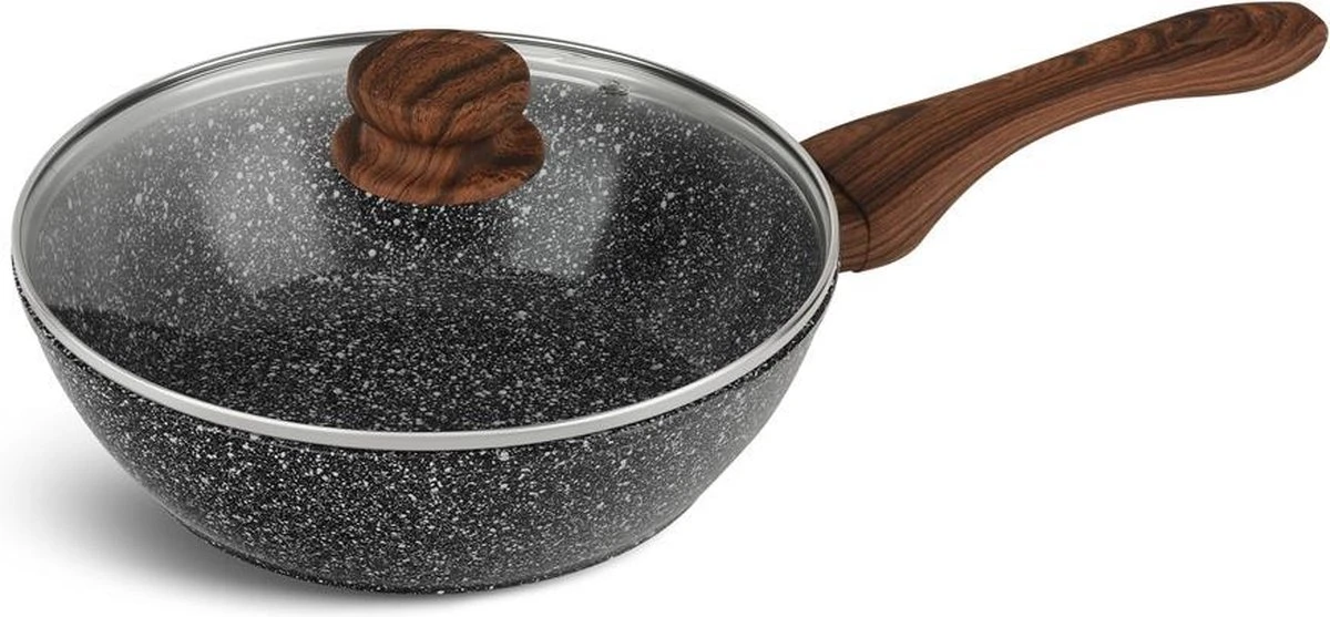 Edënbërg Stonetec Line - Wokpan Keramisch - 24 Cm - 3-laags Anti-aanbaklaag!